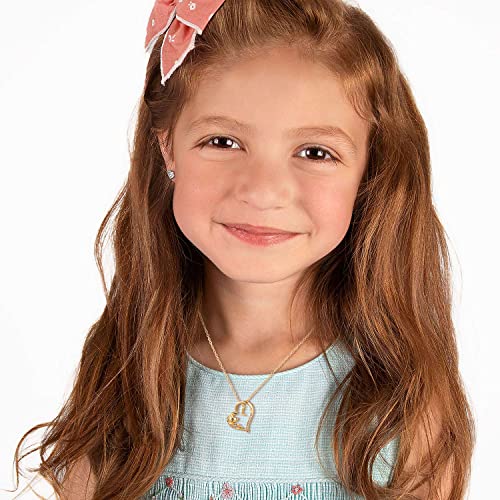 Anoup Unicorn Gifts for Girls Necklace - 14K Gold Plated Colorful CZ Heart Pendant A-Z Initial Necklaces Cute Unicorns Jewelry Birthday Gift for Girl3