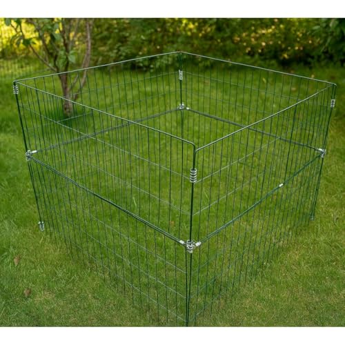 ESTEXO Metall Komposter Gartenkomposter 90x90x70 cm Drahtkomposter Metallgitter grün Metallkomposter Draht Welpenauslauf Auslauf Drahtgitter
