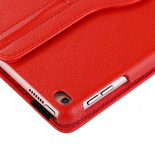 Image of Mcart Rotate Flip ipad Cover iPad 9.7 case 2018 /2017 5th ipad case 6th Generation Red