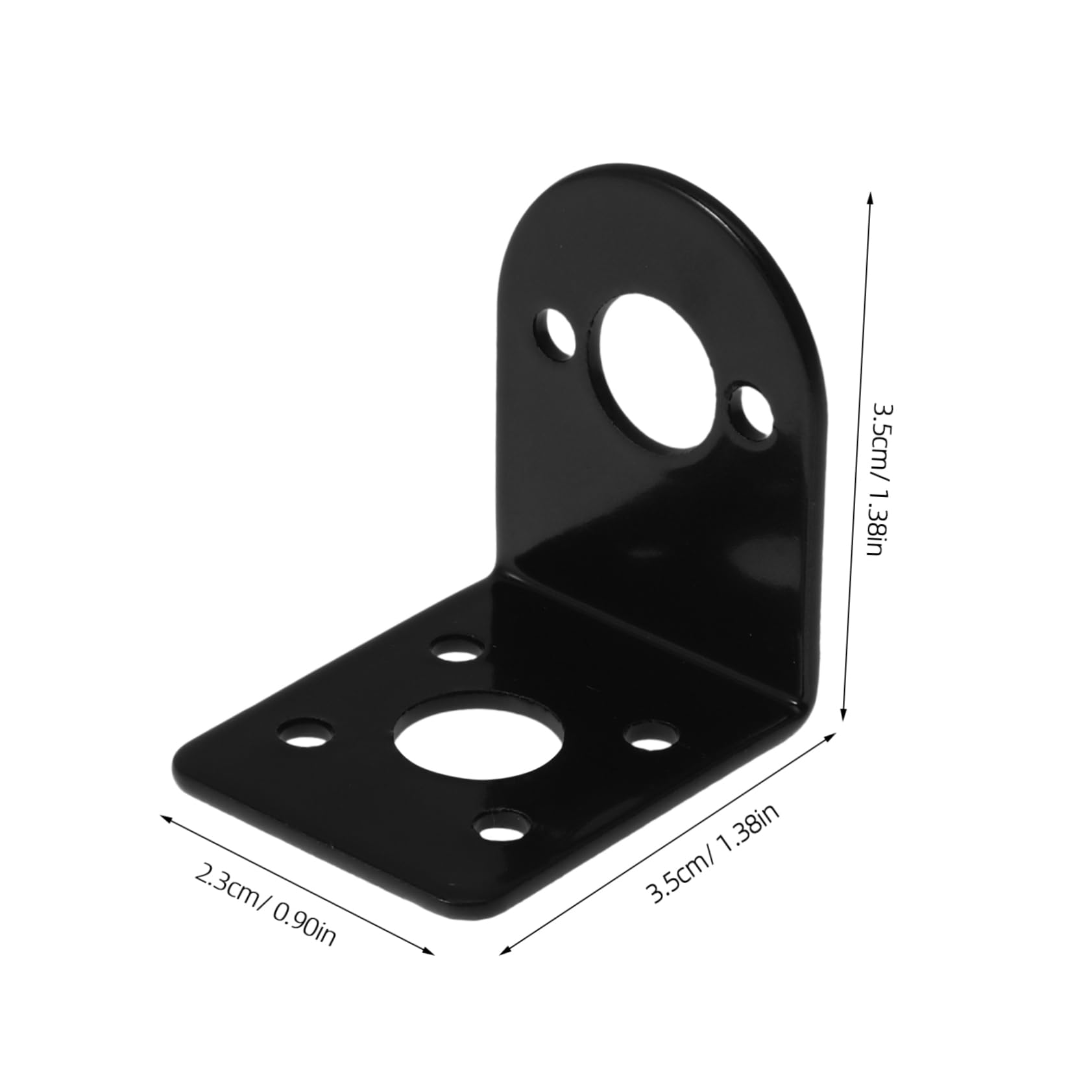 Unomor Motor Motor Holder Motor L-Shape Holder Motor L-Shape Bracket Motor Mount Holders Motor Rack Motor Mount Bracket Motor Bracket Base Motor Mounting Holder Black Steel