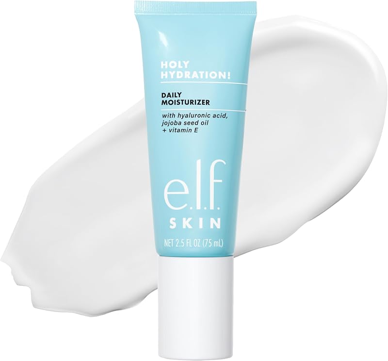 e.l.f. SKIN Holy Hydration! Daily Hydration Moisturizer, Lightweight Face Cream, Hydrating with Aloe & Jojoba, Smooths & Softens Skin, All Skin Types