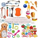 FetehYuin 5/10/15/20/30pcs Interactive Cotton Puppy Toy Bundle - Tough, Durable Playtime Chews for Small to Medium Dogs - Assorted Audible Squeak Toys for Everyday Fun (15pcs（Random delivery）)