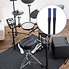 Tsudoku 1 Pair Retractable Black Handles Jazz Drum Brushes Sticks Blue Nylon 32cm #5