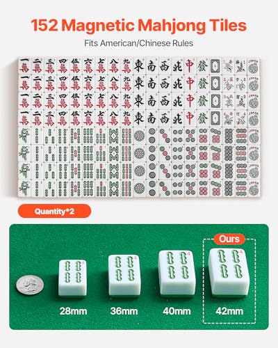 Mesa Automática de Mahjong VEVOR con Ruedas y 152 Piezas miniatura 3