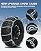 SCITOO Snow Chains for Car Pickup Trucks SUV,Quick Easy Installation Tire Traction Chain,Adjustable Universal Emergency Anti-Skid Thickening Tire Chains Width 265 275 315(16