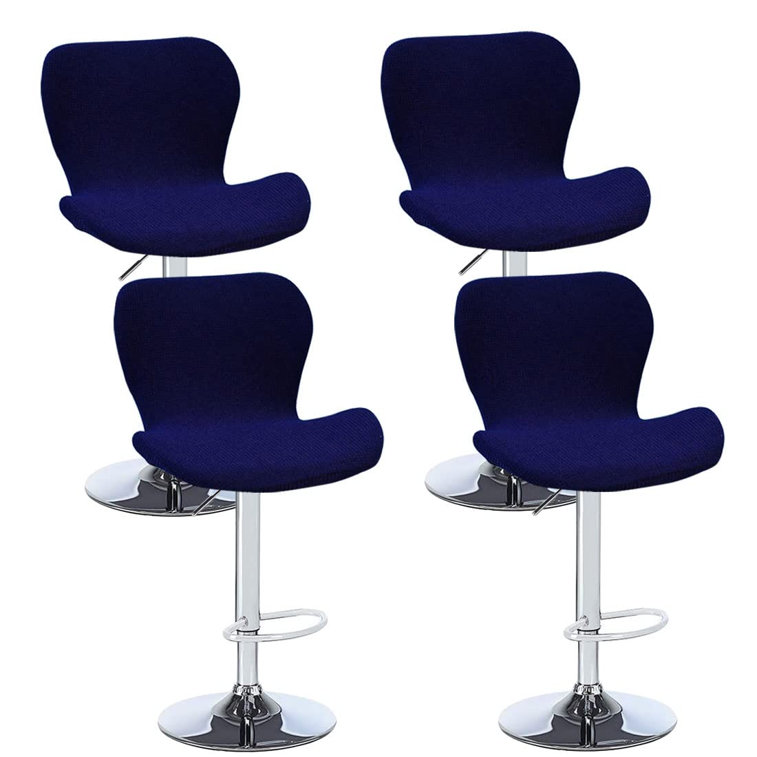 Daunkang Stretch Counter Height Stools Cover Set of 4, Jacquard Swivel Bar Chairs Cover Swivel Barstools Stretchable Slipcovers Dining Room Breakfast