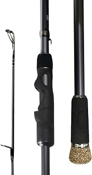Tempo Sphera Spinning Rod - 2 Piece Carbon Fiber Fishing Rod with Fuji Reel Seat, Lightweight Fishing Rods with Stainless Steel Guides for Saltwater Freshwater Ice Fishing
