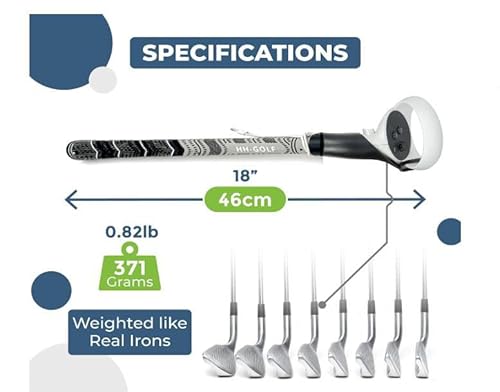 HH-GOLF VR Golf Club Handle Accessory | VR Golf Club Attachment for Oculus Quest 2 | Pro Grip | Right & Left Controllers (Gray) - Image 6