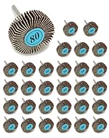 QWORK® 30 Stück Fächerschleifer, Lamellenschleifer, 32 x 10 x 3mm, 80 Grit für Rotary Tools