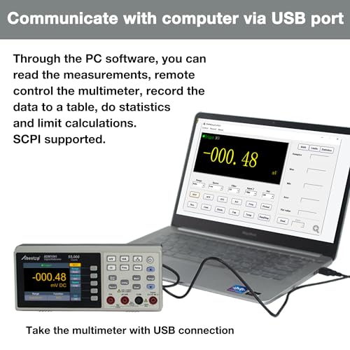 Image of ADM1041 Multimeter, Bench Multimeter Tester, 1000V DC Voltage Tester and 10A AC /DC Current, True RMS, Resistance, Frequency, Capacitance, Diode, Continuity for Multiple Testing