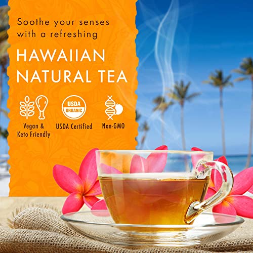 Image of Olena Turmeric Tea, Herbal Green Tea Blend, All-Natural and Antioxidant-Rich Wellness Tea with Ginger and Black Pepper, Vegan and Keto-Friendly, 60 Tea Bags - Hawaiian Natural Tea