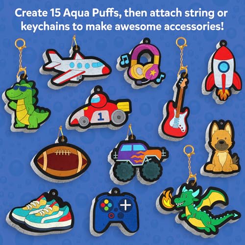 Image of Skillmatics Aqua Puffs - Just Boy Things, Mess-Free 3D Art Kit | Paint by Number Craft for Kids, DIY Color & Inflate Activity, Travel Toys & Creative Gift for Ages 4, 5, 6, 7, 8, 9, 10