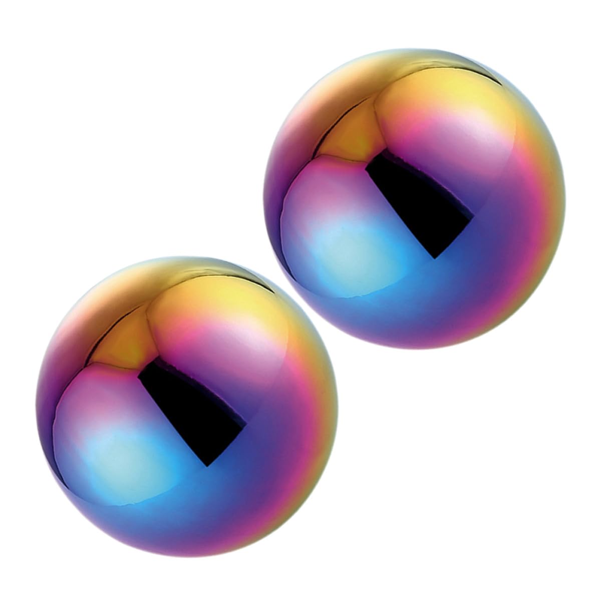 GALPADA Sfera Riflettente da Giardino in Acciaio Inox Lucidata a Specchio 15 Cm, Set 2 Pezzi, Palla Decorativa Luminosa Portatile per Esterni, Accessorio Fotografico e Oggetto Decorativo