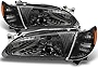 AKKON - For Toyota Corolla 4Dr Sedan Smoke Headlights Pair Set + Amber Corner Lamps 4pcs Assemblies Replacement