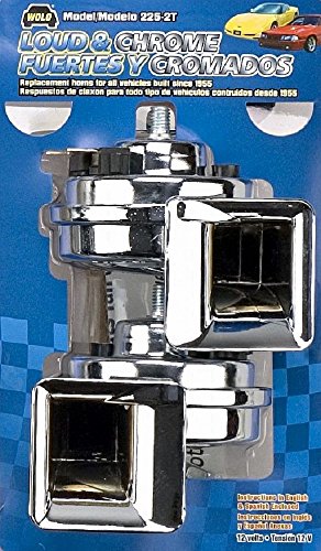 Wolo (225  2T Alto y Cromado Cuerno Set  12 V, bajo y Alto Tono