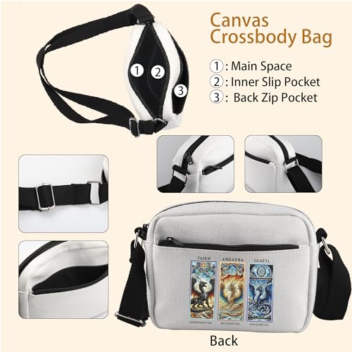 WCGXKO Literature Dragons Crossbody Bag Book Series Fan Merch Dragon Rider Gift3