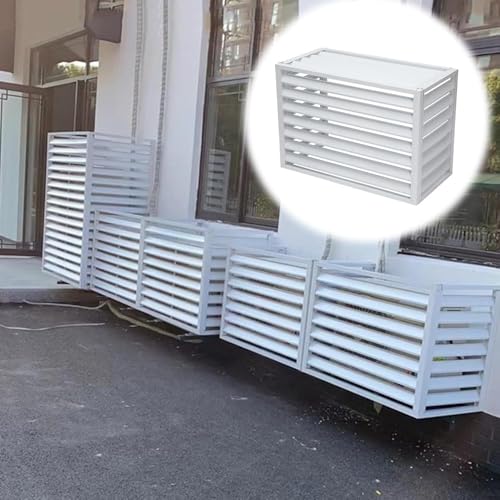 Boîtier climatisation extérieur aluminium blanc cache groupe