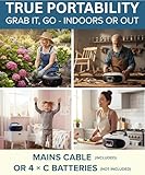 Grouptronics Small Portable CD Player For Home With Speakers – Boombox Mains Or Battery Powered, FM Radio, Supports MP3 Audio Books & Music, Compact & Easy To Use - With USB & AUX IN - GTCDR-501 - Image 4