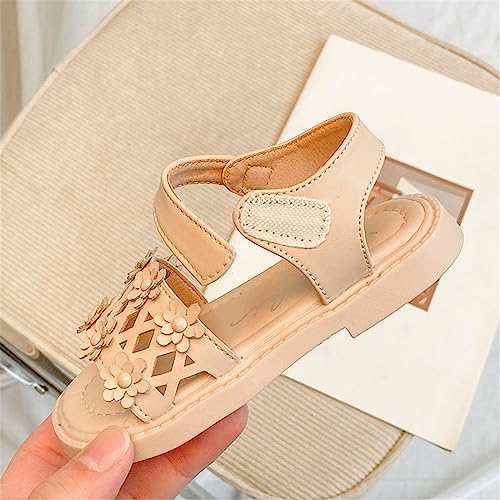 Toddler Girls Open Toe Sandals Hollow Out Flower Princess Shoes Little Kid Big Kid Casual Beach Shoes (Pink, 9.5 Little Child)4