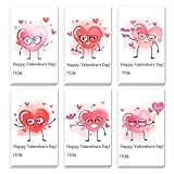 Beshoul Valentine's Day Gift Tags, 60pcs Sweet Treat Valentine Gifts Tags Stickers, Happy Valentine's Day Present Writable Name Labels Decorations for Festival Holiday - A03