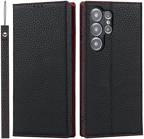 Coque Portefeuille IPhone 12/12 Pro En Cuir Véritable – 3 Porte-cartes, Protection RFID – Avec Cordon Et Fermeture Magnétique
