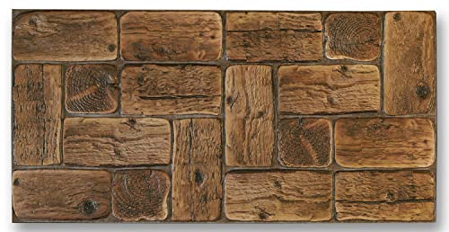 Grace Baltic Paneles de pared de PVC 3D Decorativo Azulejos Revestimiento (10, Loghouse de Madera de Pino)