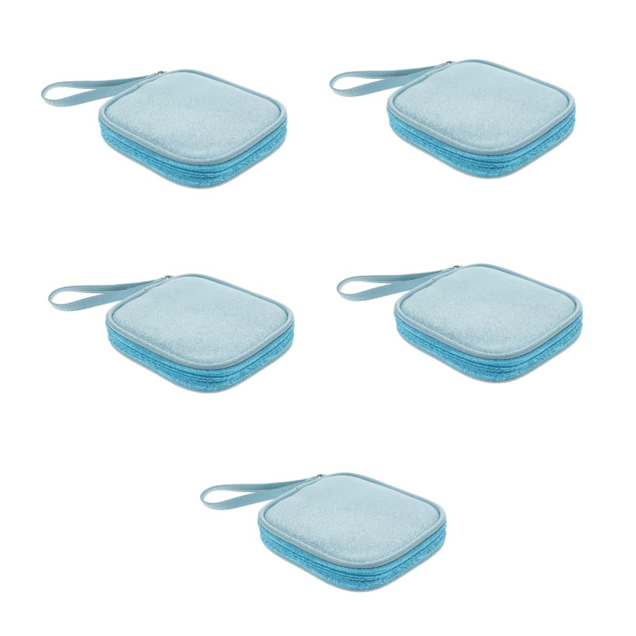 DOITOOL 5pezzi Custodia Auricolari Portatile Per Accessori Per e Resistente Blu