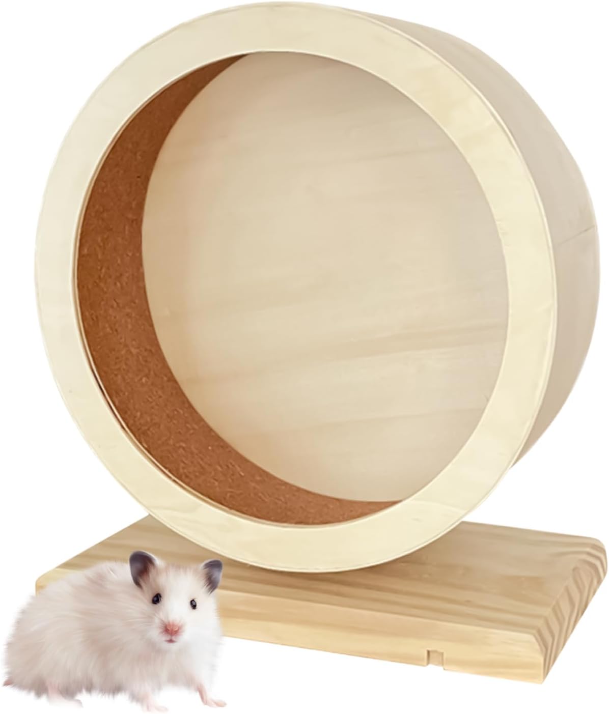 Hamster Wheel – Wood Medium Large | Silent Hedgehog Wheel, Small Animal Spinner Toy | Exercise Accessories for Gerbils, Chinchillas, Mice, Hedgehogs, Sugar Moles, Ferrets Pet Supplies for Indoor Play