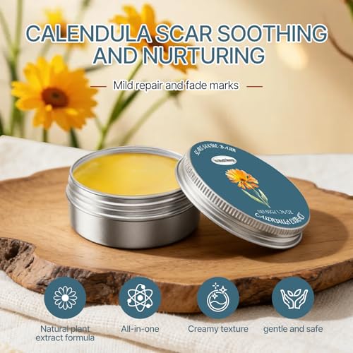 2 Stück Ringelblumensalbe,Natural Ingredients Miracle Balsam mit hohem Gehalt an Calendula Extrakt,Calendula Creme für Pflege bei trockener & gereizter Haut,Ringelblumen Creme,Natürlicher