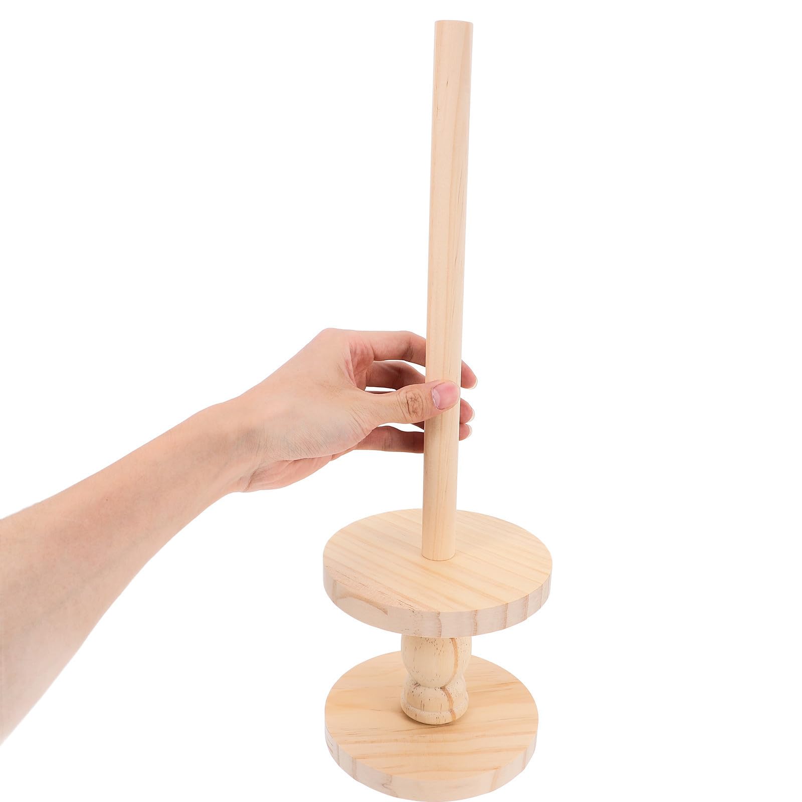 Présentoir Donuts en Bois Beige, Support Gâteau Mariage Rustique, Design Empilable et Structure Détachable, Facile à Monter et Ranger, pour Événements de Boulangerie