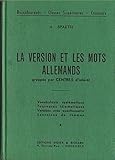  LA VERSION ET LES MOTS ALLEMANDS