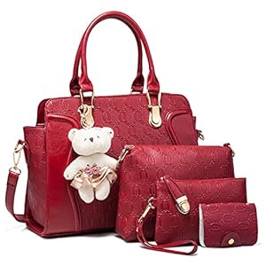 Pahajim Mode handtassen voor Vrouwen Lager Schooltas Met Kleine Portemonnee (1set 4PCS tassen)