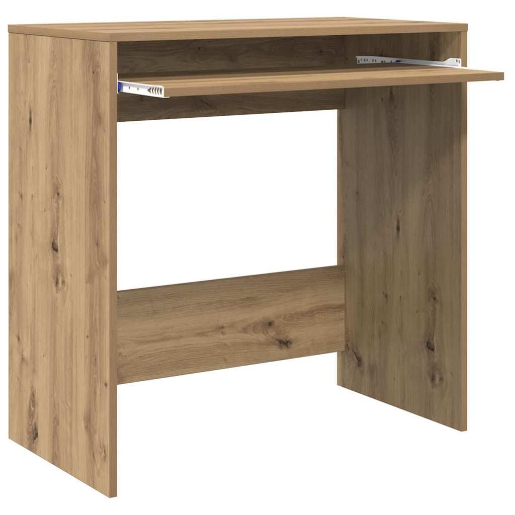 Tavolo per computer con mensola, rovere Artisan, 77,5 x 43 x 79 cm, materiale in legno, moderna scrivania per casa, ufficio, giochi, cameretta dei bambini, pratico spazio