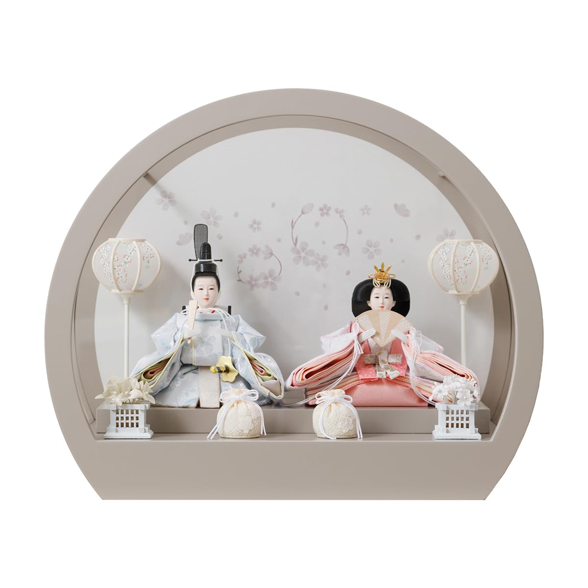 Amazon | ぷりふあ ふるうる 雛人形 親王 はなのうた 丸型ケース飾りL