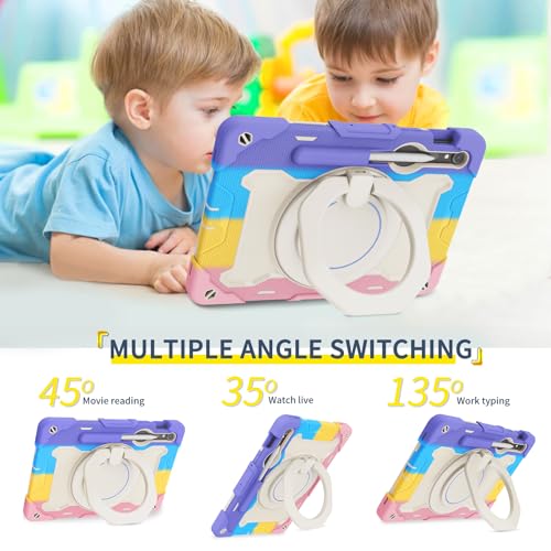 Funda Samsung Tab S10 FE que evita roturas de pantalla con soporte anticaídas y correa 2025 4