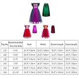 FYMNSI Girls Halloween Costume Kids Witch Winifred Sarah Sanderson Sister Cosplay Carnival Fancy Dress Up Mary Magic Party Tulle Long Dress With Hooded Velvet Cape Cloak Wig Green 11-12 Years - Image 7