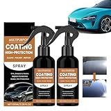 2 Stück Turbo Shine, 3 In 1 High Protection Quick Car Coating Spray, Autos Kratzer Entferner, Kratzerentferner & Politurspray, Nano-Reparatur- und Schutzbeschichtung für alle Fahrzeuge, 200ml