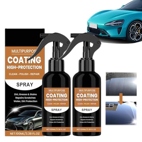Turbo Shine Nexa Spray (2er Pack) Nexa Turbo Shine Sprays Auto als 3 in 1 High Protection Kratzerentferner & Politurspray Langanhaltende & Nano Beschichtungs sprays für ultimativen Glanz
