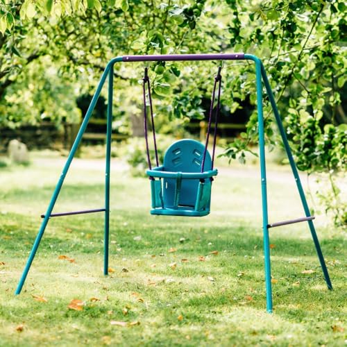 Plum 2 in 1 Toddler and Kids Garden Swing - Purple and Teal - Image 4