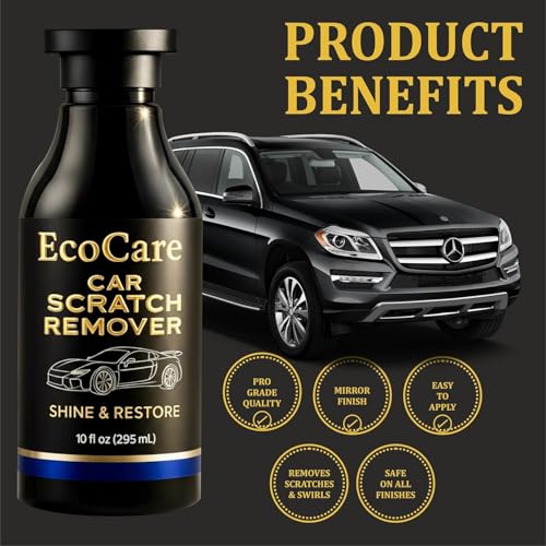 Image of EcoCare Car Scratch Removal | For Scratches and Scuff Marks | All-in-One Paint Restorer Wax With Microfiber Cloth & Storage Box | For Cars, Bikes, EV's & SUV's | Complete Kit | 295ML (Pack Of 1)