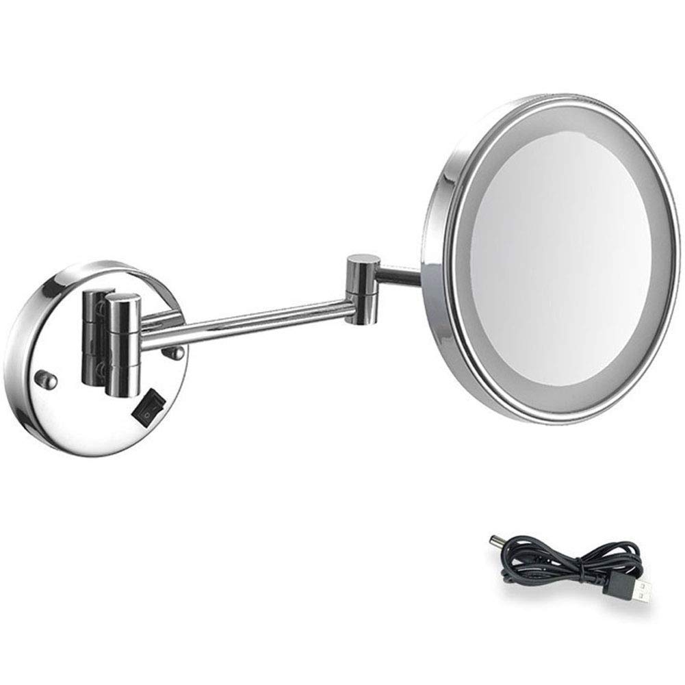Miroir mural grossissant réglable pour éliminer les zones d'ombre lors du rasage