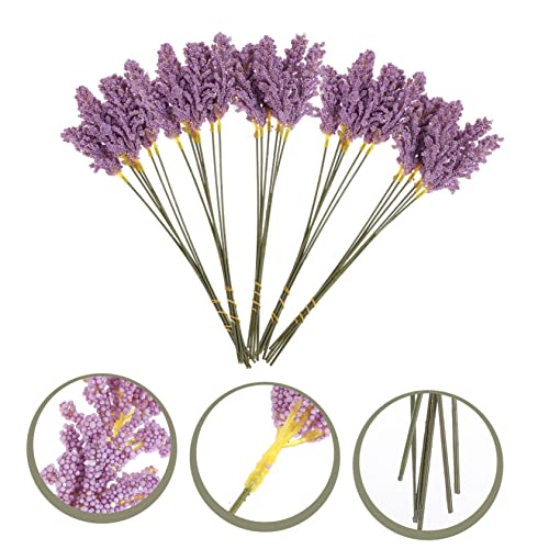 Ramo de 5 Flores Secas de Pasto de Plástico para Decoración miniatura 7