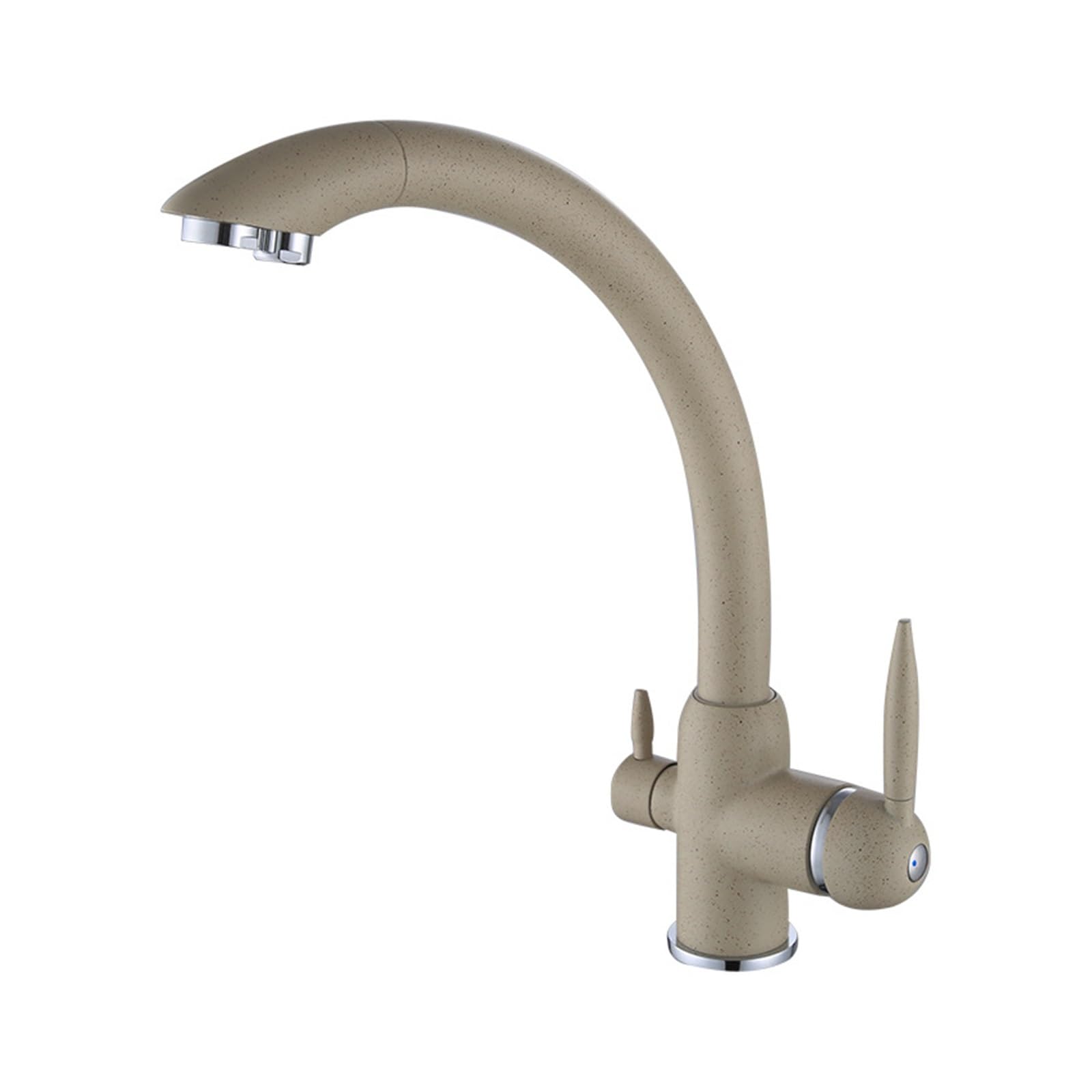 Robinet d'évier de cuisine rotatif 360 beige pour simplifier vos recettes saines