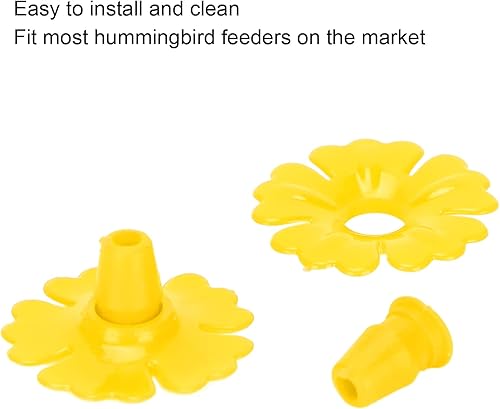 Miniatura 7 de Juego de 30 comederos de colibríes de repuesto, piezas de pétalos, suministros de pétalos, puertos de alimentación, alimentador de pájaros,