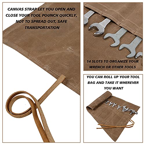 QEES Borsa di Attrezzi in Tela Cerata, con 15