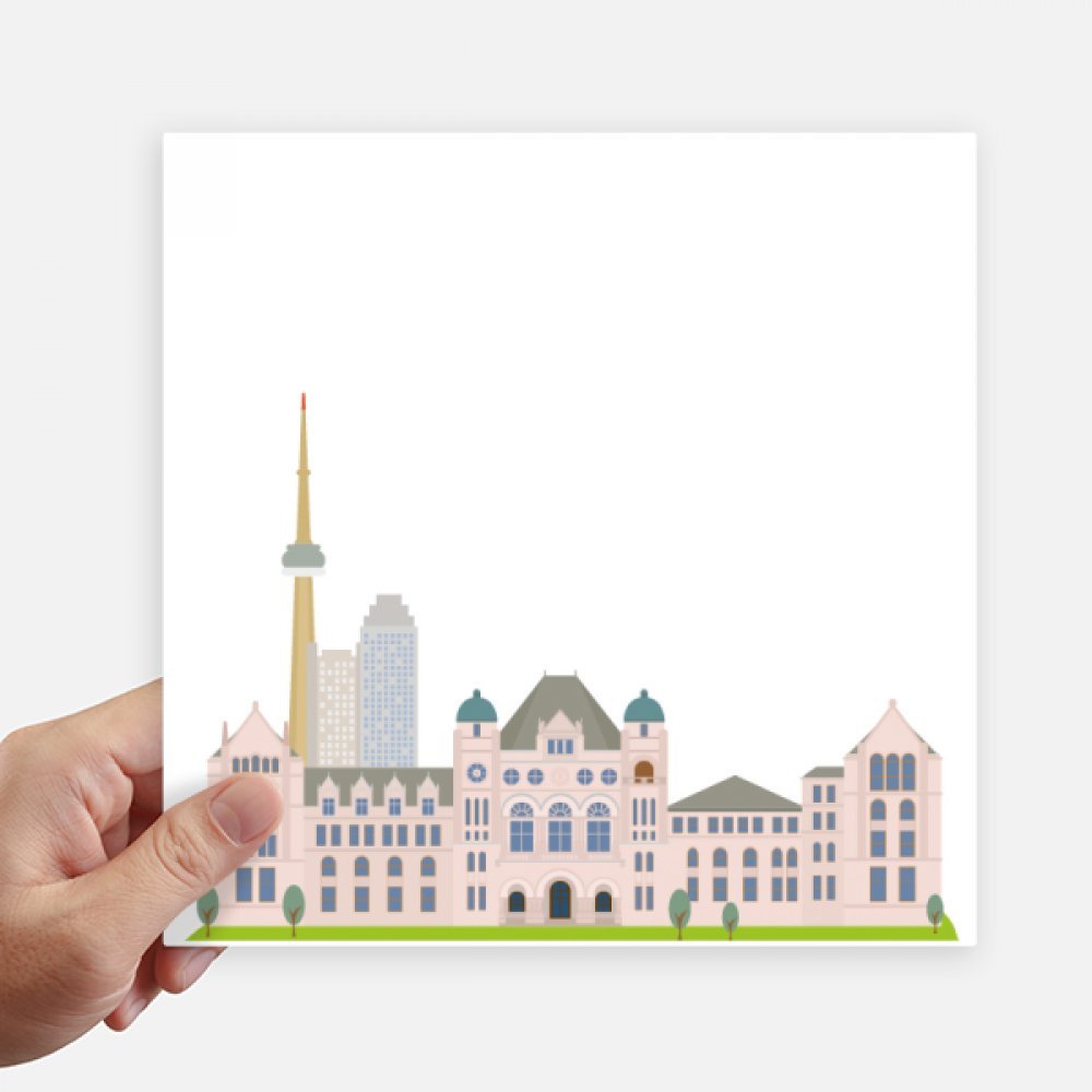 Autocollant carré Canada aquarelle 20cm 4pcs pour valise et mur DIYthinker