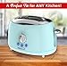 Brentwood Appliances Cool-Touch 2-Slice Retro Toaster with Extra-Wide Slots (Blue)