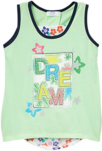 Image of ToBeInStyle Girl's Adorable Flower Print Tank Top w /Back Lace Design