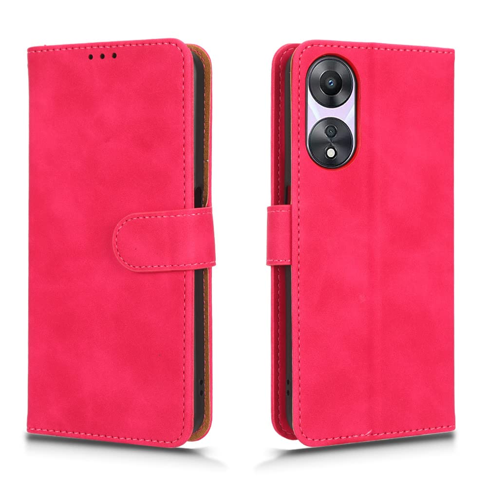 Custodia Oppo A78 5g HAOYE Cover Per OPPO A78 5G / OPPO A58 5G / OPPO A58X Portafoglio, Premium Retrò PU Pelle Custodia Cover Con Funzione Stand/Slot Per Schede/Magnetica Adsorbimento Automatico, Oro
