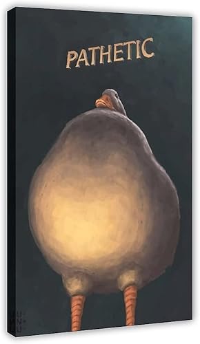 XZHFB Póster de arte en lienzo con texto en inglés The Duck is majestuos, animal, divertido y divertido póster de arte de pared para decoración del